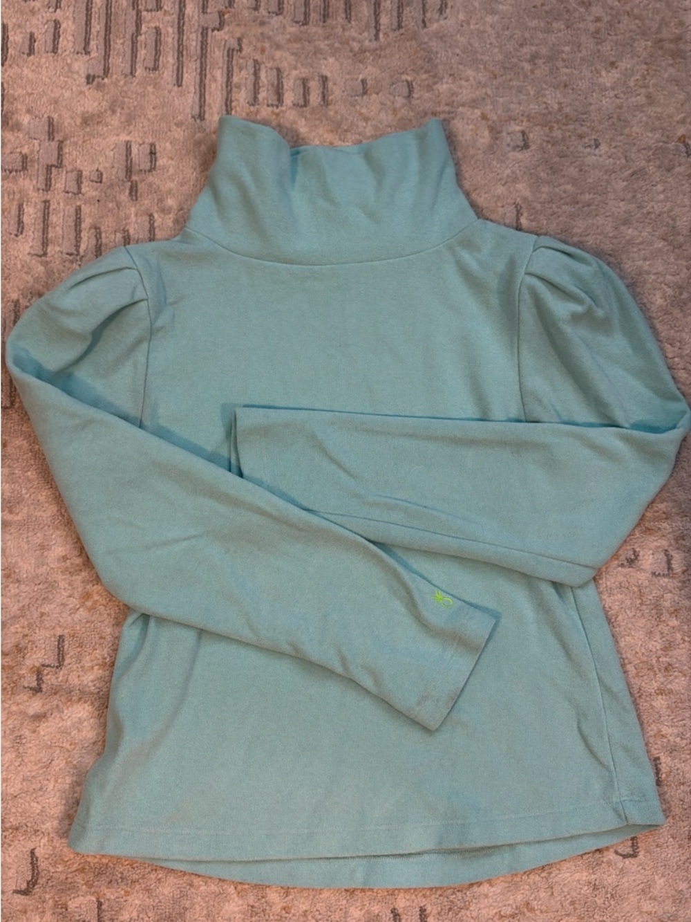 Dudley Stephens Aqua Blue Turtleneck Pullover